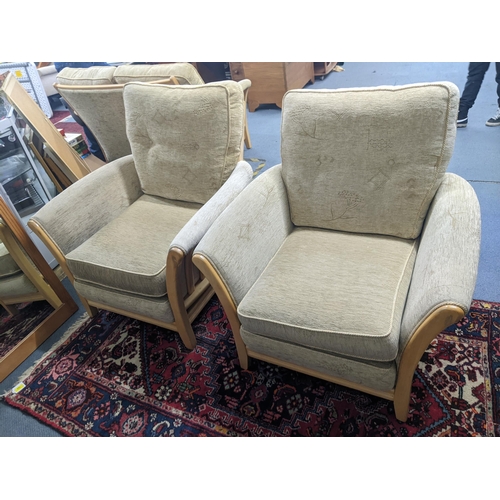 340 - An Ercol two seater sofa and two matching armchairs
Location:LAM