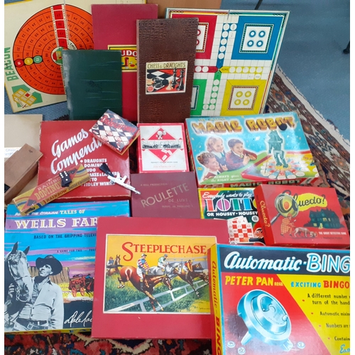 182 - A quantity of vintage games to include Totopoly together with a Mercury Wizard model aircraft, a yoy... 