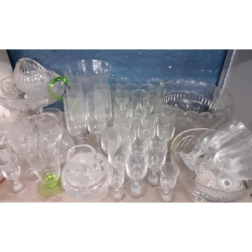 184 - Mixed crystal and cut glass to include a pair of boxed Jasper Conran tall pedestal white wine glasse... 