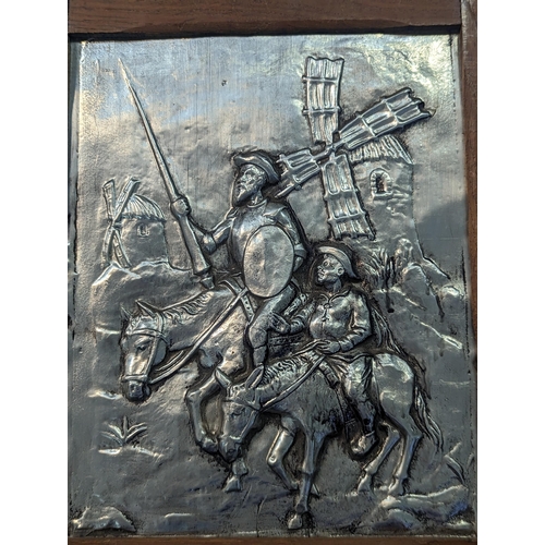 282 - An early 20th century embossed metal clad panel of Don Quixote and Sancho
Location:RWF