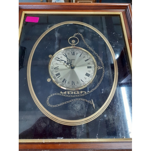 162 - A group of late 20th century mantle clocks A/F, a Ken Broadbent collage of clock parts and mixed tre... 