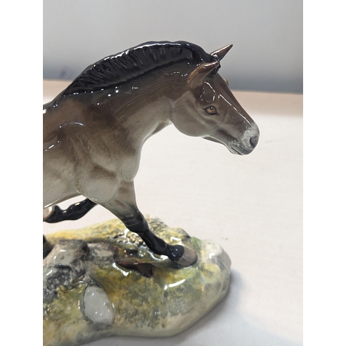 317 - A Beswick model of Przewalski's Wild Horse, dated 1005, limited edition no 684/1000, together with b... 