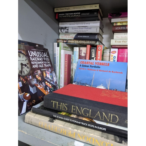 367 - A quantity of books to include various railway books, novels and autobiography, travel and British t... 