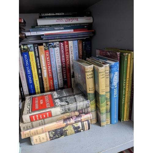 367 - A quantity of books to include various railway books, novels and autobiography, travel and British t... 