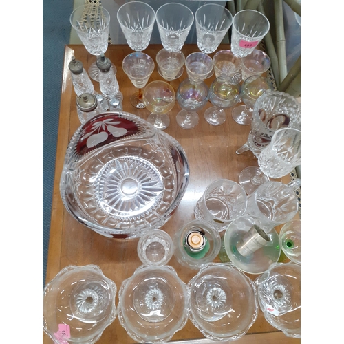 493 - Glassware to include five Waterford Lismore pedestal red wine glasses
Location: A2B