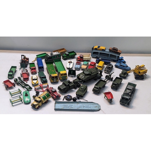 503 - A group of mostly Dinky toys to include Dinky Bedford tipper, Connaught, Cunningham C-5R, TV Roving ... 