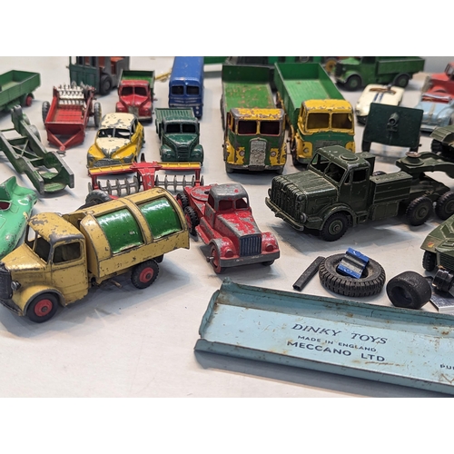 503 - A group of mostly Dinky toys to include Dinky Bedford tipper, Connaught, Cunningham C-5R, TV Roving ... 