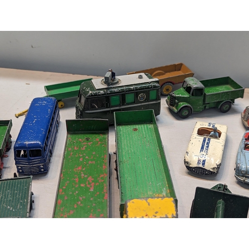 503 - A group of mostly Dinky toys to include Dinky Bedford tipper, Connaught, Cunningham C-5R, TV Roving ... 