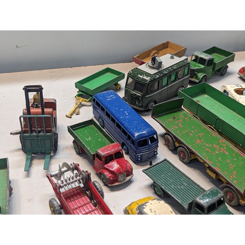 503 - A group of mostly Dinky toys to include Dinky Bedford tipper, Connaught, Cunningham C-5R, TV Roving ... 