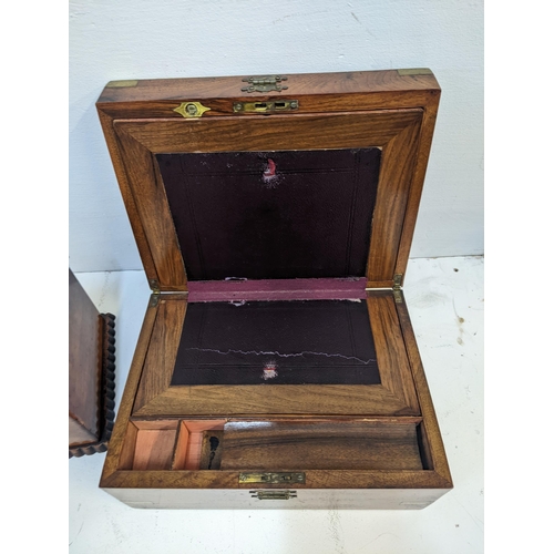 220 - A Victorian walnut writing slope and a mahogany box
Location: G