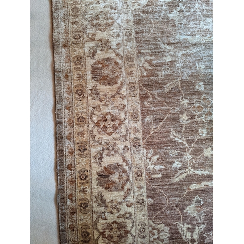 284 - A Zegla style rug with pelmets and vines on a brown ground, 250cm x 85cm
Location:LAB