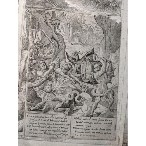 105 - A quantity of engravings and prints unframed together with four folies to include Pet Paul Rubens pi... 