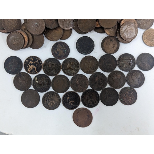 11 - United Kingdom - Victoria and later copper coinage to include 1865 Farthing and later examples, Penn... 