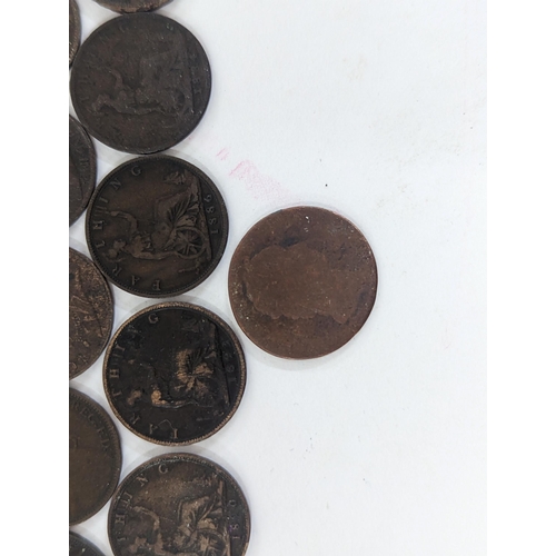 11 - United Kingdom - Victoria and later copper coinage to include 1865 Farthing and later examples, Penn... 