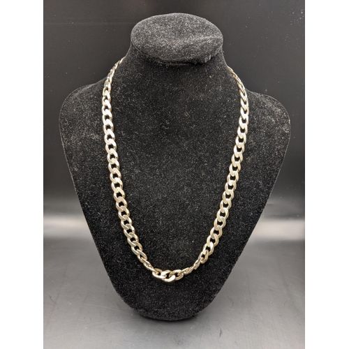 143 - A silver chain necklace, total weight 65.2g Location:CAB2