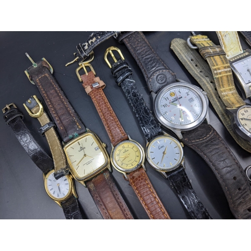 170 - Mixed gents and ladies watches to include a Timex Expedition, West End Watch Co, silver fob watch an... 