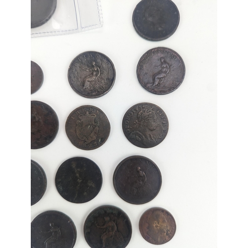 19 - Mixed Georgian coinage to include a George IV 1826 silver shilling, George I and later copper coinag... 