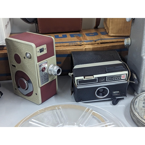 192 - Mixed camera, video items and accessories to include Kodak, Brownie, Cinerex, Aurora Projection Scre... 