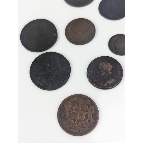 20 - A group of Charles II and later English and British copper coinage to include Charles II 1672* farth... 