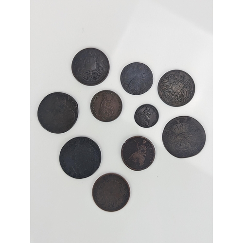 20 - A group of Charles II and later English and British copper coinage to include Charles II 1672* farth... 