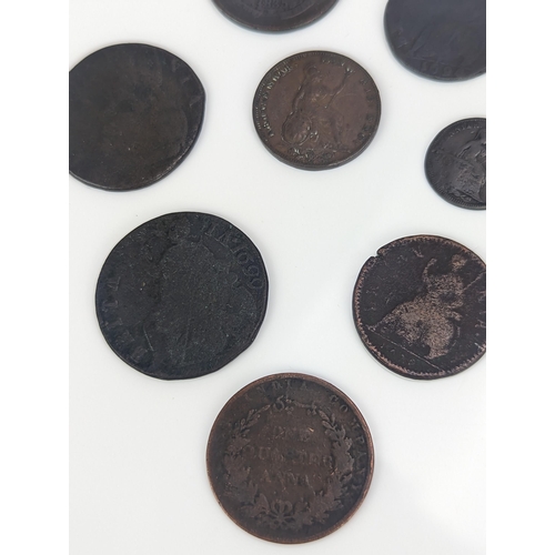 20 - A group of Charles II and later English and British copper coinage to include Charles II 1672* farth... 