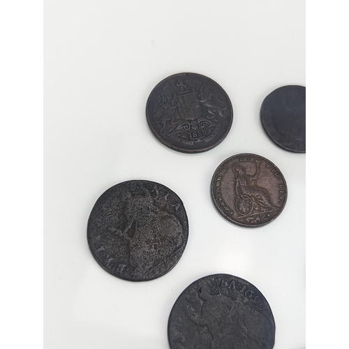 20 - A group of Charles II and later English and British copper coinage to include Charles II 1672* farth... 