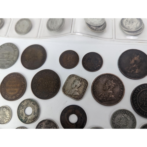 21 - A quantity of early 20th century and later British and Colonial coinage to include 1904 1/4 Rupee an... 