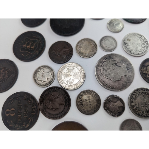 22 - Mixed Victorian coinage A/F to include 1875 half crown, 1881, 1886 shillings, 1883 and other six pen... 