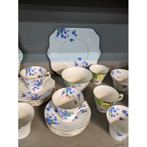 221 - An early 20th century hand painted floral tea set and a Colclough No 4117 tea set
Location:4.4