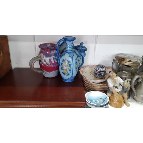 230 - Mixed 20th Century household items to include pewter tankards, a vintage canteen of cutlery, early 2... 