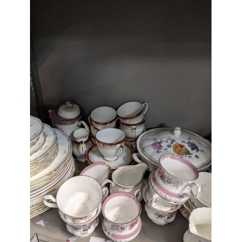 234 - A mixed lot to include Wedgwood part tea/dinner service in Rosemeade pattern, The Botanic Garden par... 