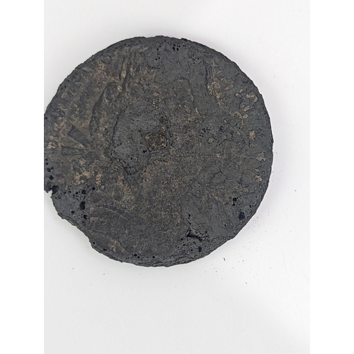 28 - William and Mary (1689-1694) 'Military' tin half penny (damaged)
Location:CAB6