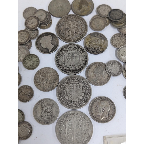 3 - United Kingdom - late 19th/early 20th century British silver coinage, comprising of half crowns, Shi... 