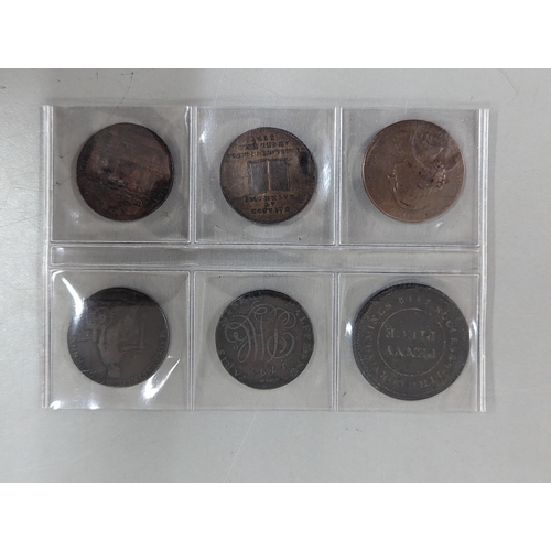 30 - A collection of 18th century and later tokens to include 1794 Queen Elizabeth Chichester half penny,... 