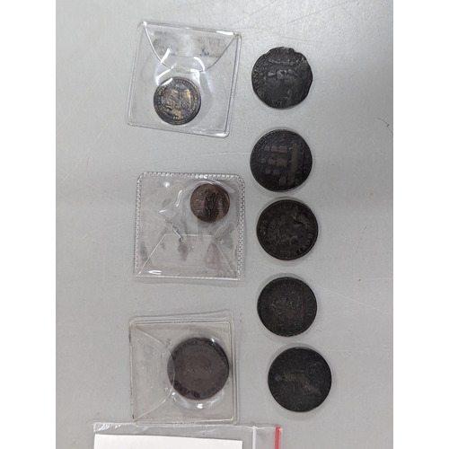 30 - A collection of 18th century and later tokens to include 1794 Queen Elizabeth Chichester half penny,... 