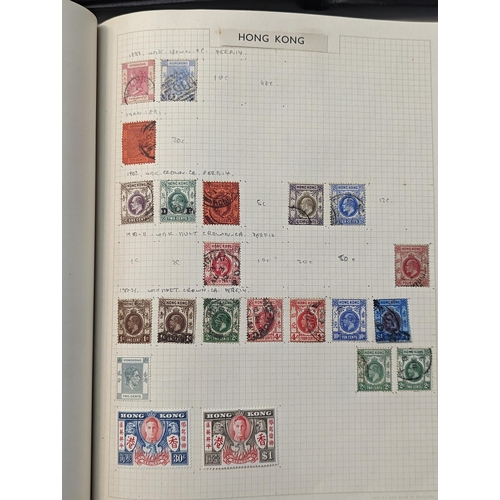 341 - Three albums of Victorian and later stamps to include Penny Black, Penny Reds, two Penny Blue, Canad... 