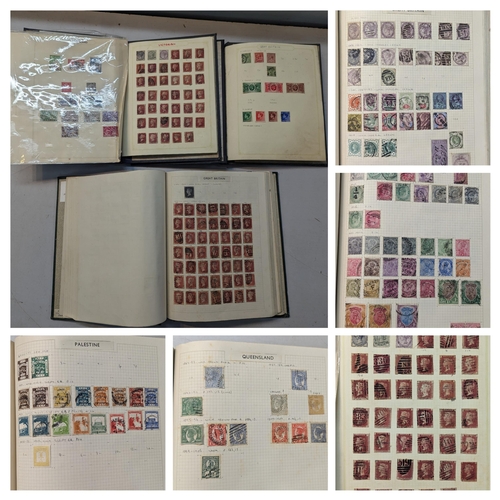 341 - Three albums of Victorian and later stamps to include Penny Black, Penny Reds, two Penny Blue, Canad... 