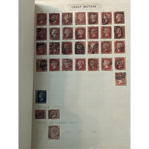 341 - Three albums of Victorian and later stamps to include Penny Black, Penny Reds, two Penny Blue, Canad... 