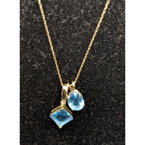 344 - A 14ct gold double pendant necklace together with a pair of earrings, total weight 5.9g
Location:CAB... 