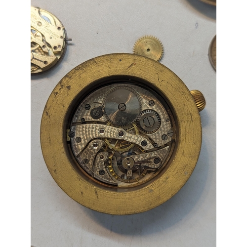 384 - A group of pocket watches A/F to include Thomas Russell & Son movement numbered 200882, Waltham USA,... 