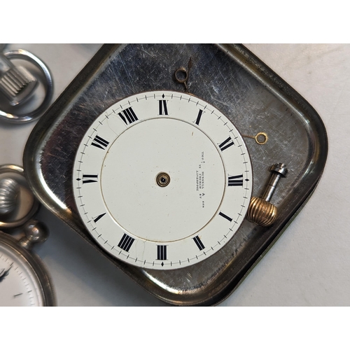 384 - A group of pocket watches A/F to include Thomas Russell & Son movement numbered 200882, Waltham USA,... 