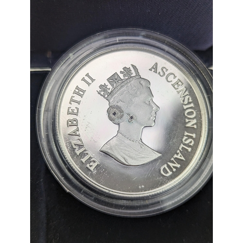 43 - UK - Elizabeth II (1952-2022) Royal Mint cased Ascension Island 1995 50-Pence Piedfort Silver Proof ... 