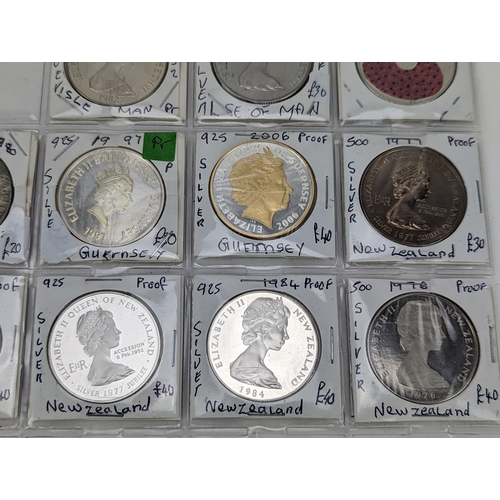 44 - A collection of Silver Proof and other Proof commemorative Crowns to include 1oz 2015 Congo Silverba... 