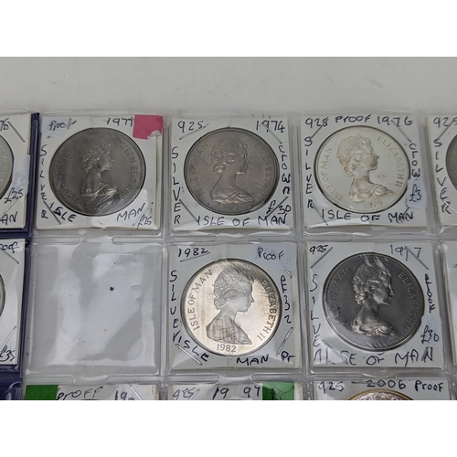 44 - A collection of Silver Proof and other Proof commemorative Crowns to include 1oz 2015 Congo Silverba... 