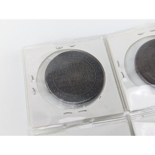 45 - A group of 18th century and later tokens to include 1788 Salop Woollen Manufactory, 1837 Bank Token ... 