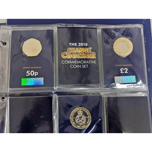 58 - A Queen Elizabeth II fifty pence coin collection binder, containing approximately forty five 50p's t... 