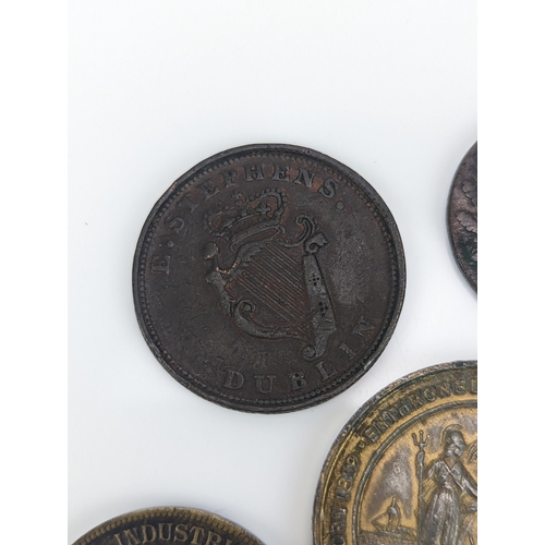 6 - United Kingdom - 18th century and later Tokens, to include 1791 Hull Halfpenny, 1811 Bristol Silver ... 