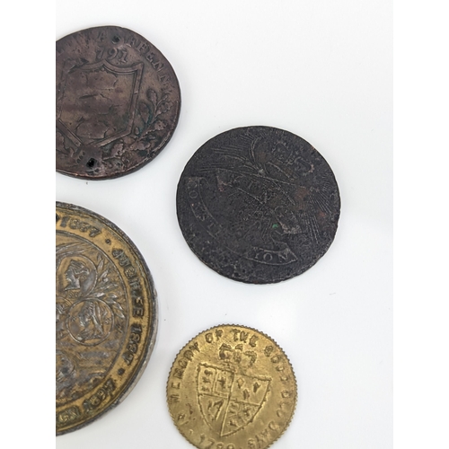 6 - United Kingdom - 18th century and later Tokens, to include 1791 Hull Halfpenny, 1811 Bristol Silver ... 