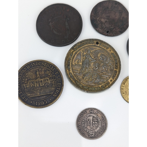 6 - United Kingdom - 18th century and later Tokens, to include 1791 Hull Halfpenny, 1811 Bristol Silver ... 