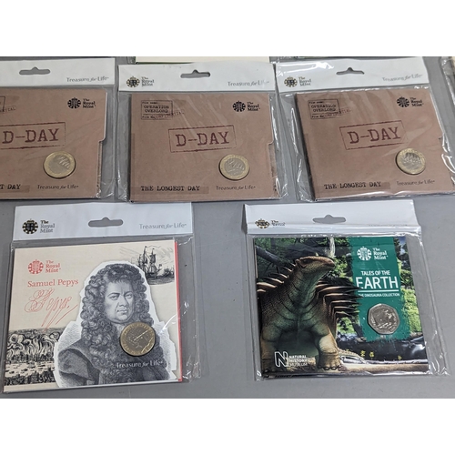 63 - Royal Mint - Treasure for Life, packs to include Mary Shilley at 200, The Gruffalo, Beatrix Potter, ... 